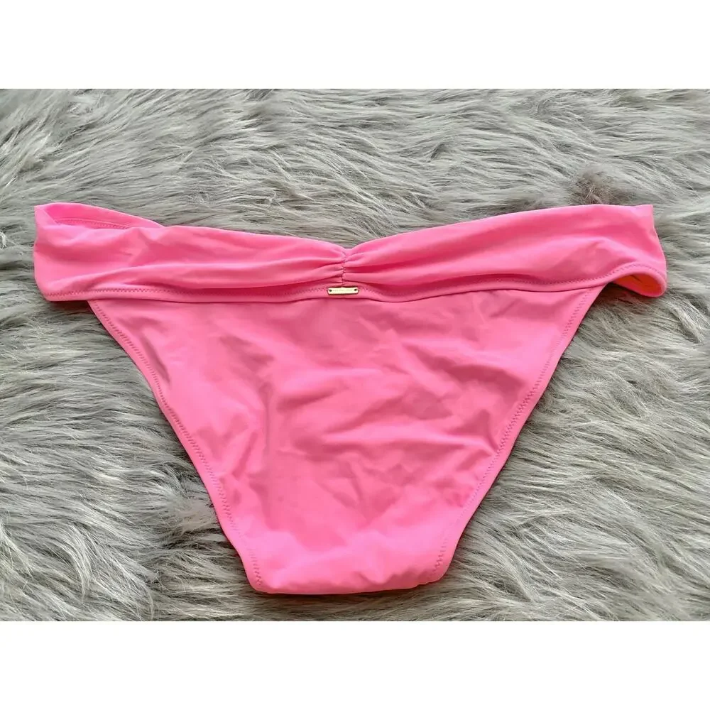 Victoria's Secret Pink w/ Gold Hardware Cheeky Swim Bikini Bottom NWOT XL